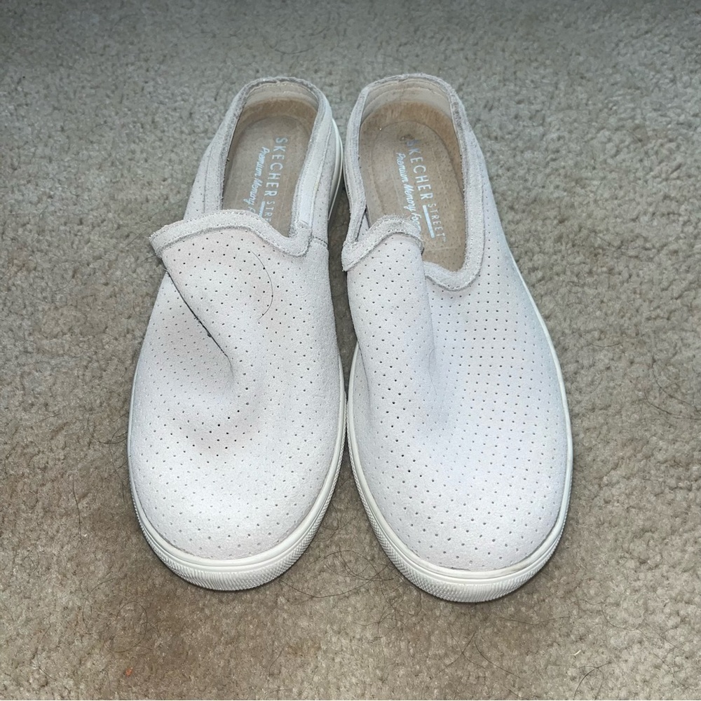 Skechers Leather Upper Backless Slip In Mule Size 8.5